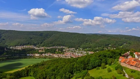 Drone Lapse Of A Beautiful Breathtaking Landscape 4k Vídeos de archivo 89577486