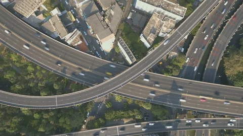 Drone lapse elevated road traffic 库存影片 73855902