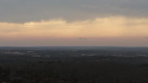 Drone Lateral Slide Over Oklahoma Countryside Under Dramatic Clouds Stock Footage 330128398