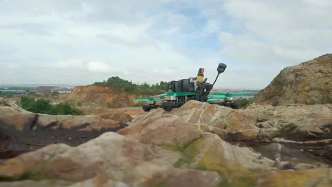 Drone Launch On a Steep Hill Stock Footage 241067018