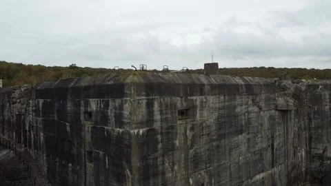 Drone of le blockhaus d'eperlecques WW2 German V2 bunker in Calais 库存影片 251291436