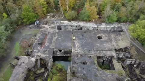 Drone of le blockhaus d'eperlecques WW2 German V2 bunker in Calais 库存影片 251291708