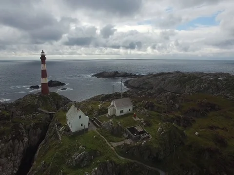 Drone. Lighthouse. Moving left. 4k Stock Footage 77974443