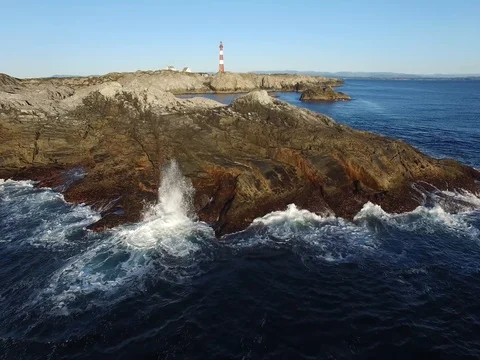 Drone. Lighthouse. Moving right. 4k Stock Footage 77974418