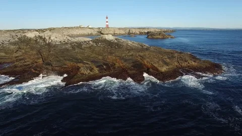 Drone. Lighthouse. Moving right. Stock Footage 77974972