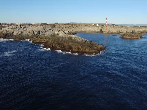 Drone. Lightshouse. moving right. 4K Stock Footage 77974323