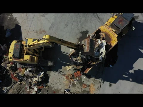 Drone Loader for Demolition 스톡 동영상 218413162