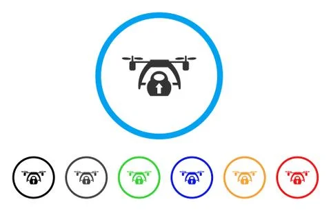 Drone Loading Rounded Icon Stock Illustration