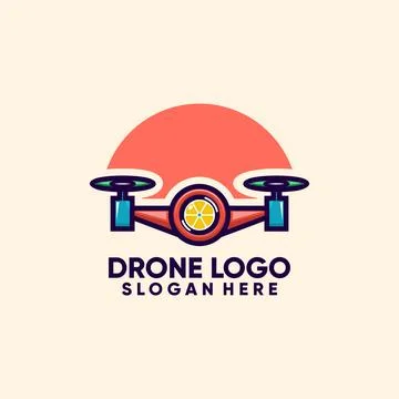 Drone logo Illustrazione stock