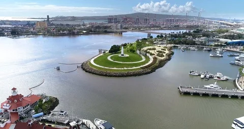 Drone Long Beach Stock Footage 104524040