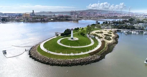Drone Long Beach Stock Footage 104524214