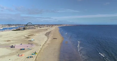 Drone Long Beach Stock Footage 104524266