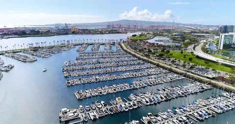 Drone Long Beach Stock Footage 104524327
