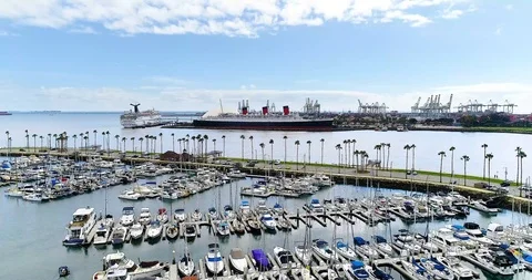 Drone Long Beach Stock Footage 104524427
