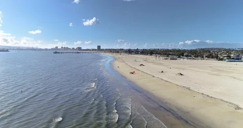 Drone Long Beach Stock Footage 104524441