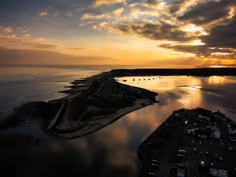 Drone look on coast Stock Photos