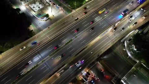 Drone look down timelapse Stock Footage 296580884