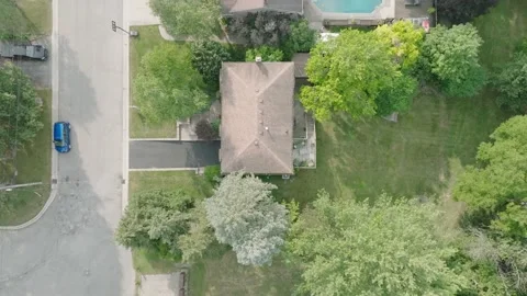 Drone look down view of real estate property Stock Footage 229562662