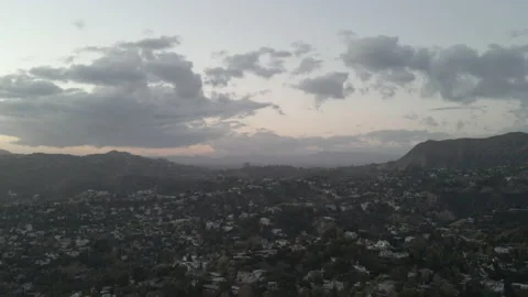 Drone: Los Angeles facing West Hollywood Stock Footage 146353304