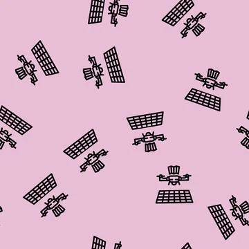 Drone mapping line vector seamless pattern Stock Illustration