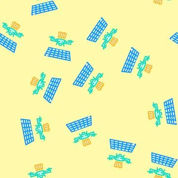 Drone mapping vector seamless pattern Stock Illustration