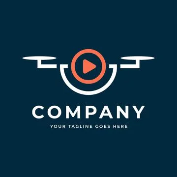 Drone Media Logo Template Stock Illustration