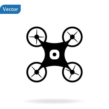 Drone Minimal Vector Icon. Logo Illustration eps 10 Stock Illustration