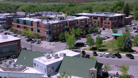Drone:  Mixed Use Development in Spring Stock Footage 195111233