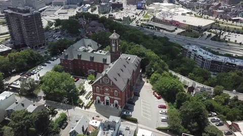 Drone of Monastery Event Center Cincinnati, Ohio Stock Footage 135755711