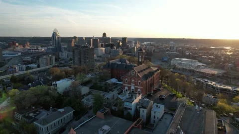 Drone Monastery Event Center Cincinnati, Ohio Video stock 185712755