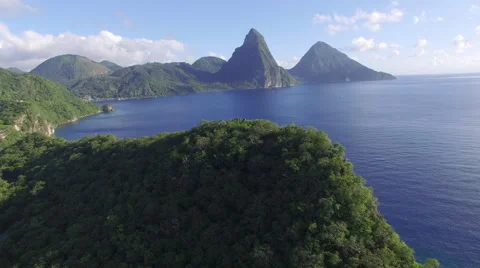 Drone -  mountain and forest view Stock Footage 66334786