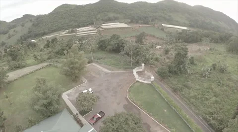 Drone in mountain compound Stock Footage 62528848