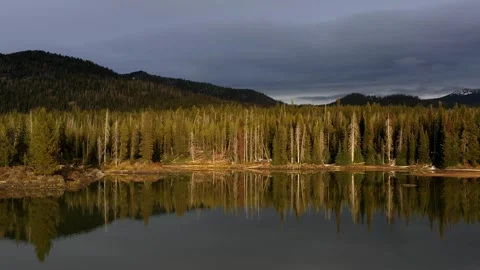 Drone Mountain Lake  Stock Footage 249851393