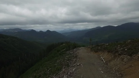  Drone Mountain Overhead Video stock 92331288