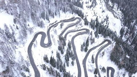 Drone Mountain Road 1 Stock-Footage 126012006