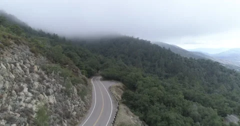 DRONE OF MOUNTAIN ROAD 2 1 Stock Footage 210243337