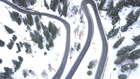 Drone Mountain Road 2 Stock-Footage 126012062