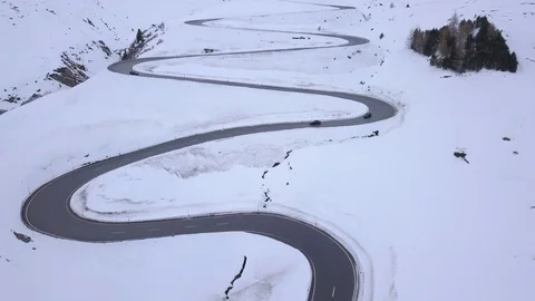 Drone Mountain Road 4 Stock-Footage 126012274