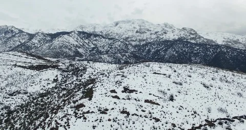 Drone Mountain SnowDay 001 Video stock 99972410