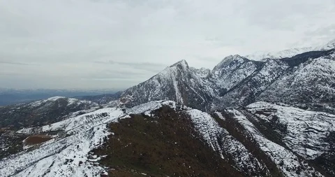 Drone Mountain SnowDay 003 Video stock 100004833