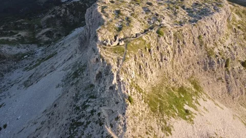 Drone mountain sunrise Stock Footage 241084177