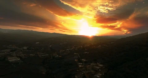 Drone Mountain SunSet Kabylia Video stock 100005466