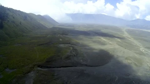 Drone mountain volcano 1080 Video stock 202001049