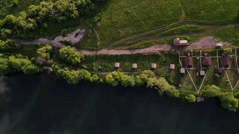 Drone movement along the riverbed on a summer day. aerial shooting Video stock 167117621
