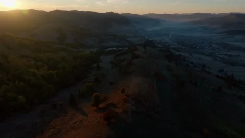 Drone Movement with Smooth Right Rotation at Dawn Video stock 290871301