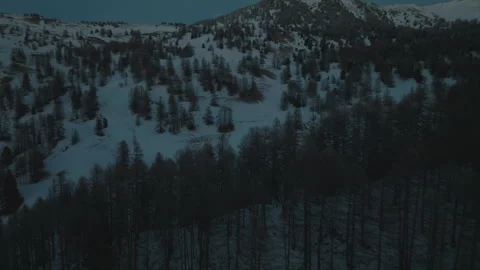 Drone moving close to forest in mountains Vidéo 345801351