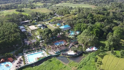 Drone moving sideways - Resort at the Philippines Stock Footage 301601743