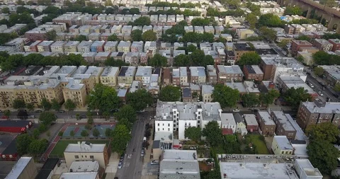 Drone moving slowly over Bronx NY 動画素材 114368791