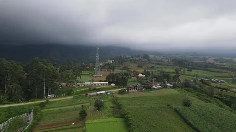 Drone moving towards to the rainy clouds at the Philippines Stock Footage 301618718