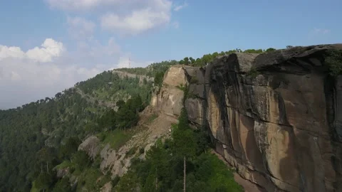 Drone Moving Towards Rocks and Hill Top - 4K Stock Footage 159506088